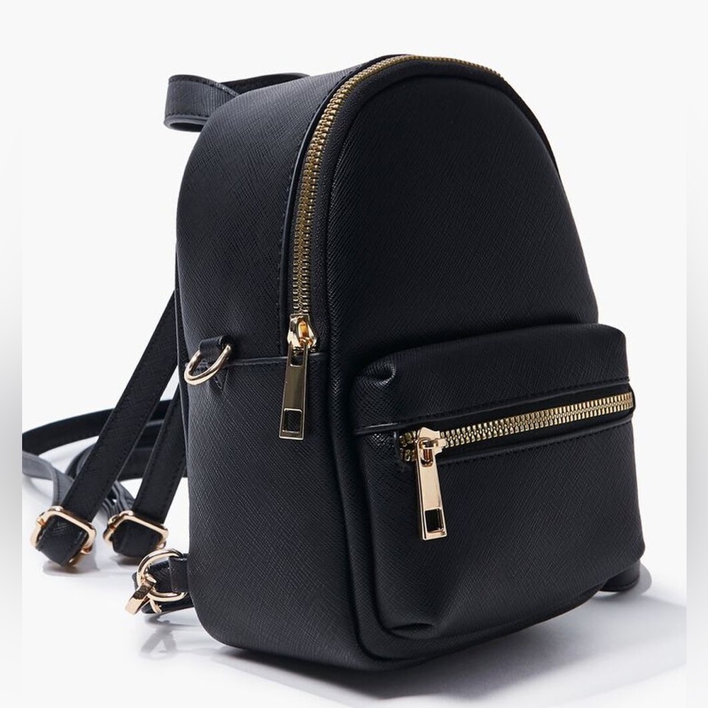 Faux Leather Mini Backpack